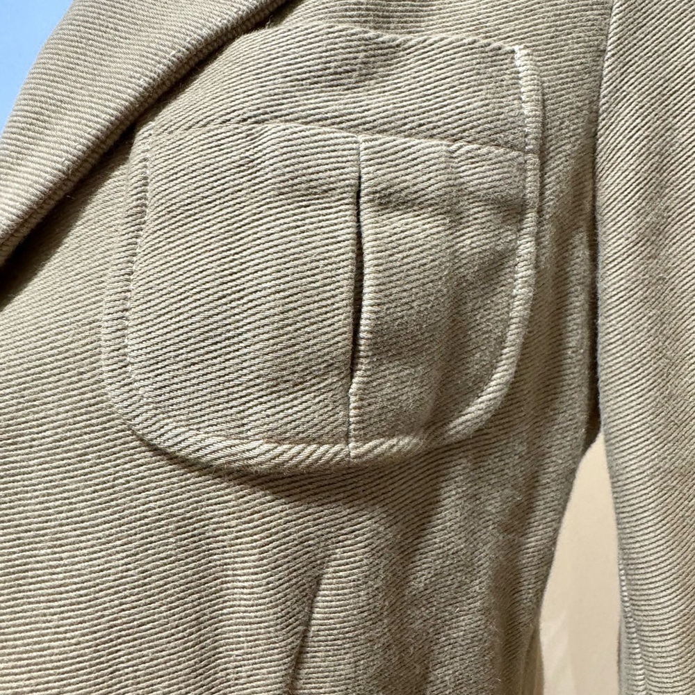 Ralph Lauren 100% Cotton Blazer Jacket Size 6 Tan Button Front Equestrian Style - Picture 6 of 17